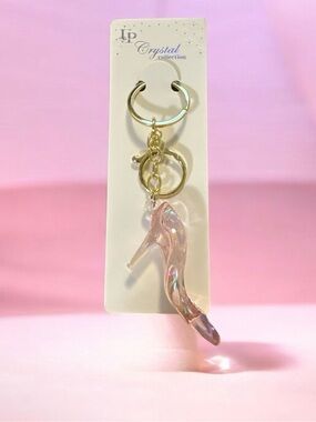Crystal Collection Iridescent Glass High Heel Keychain